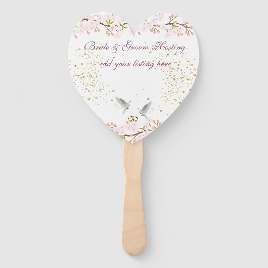 Set de abanicos con flores y palomas fächer (Rückseite)