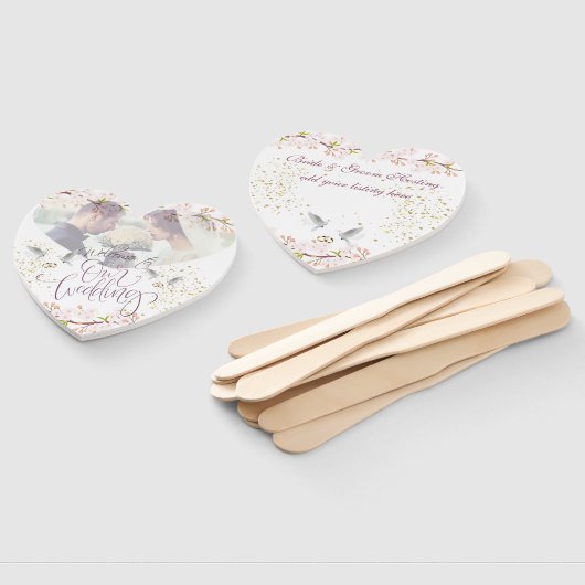 Set de abanicos con flores y palomas fächer (Non-assembled)