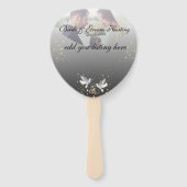 Set de abanicos palomas con mariposas fächer (Rückseite)