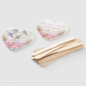 Set de abanicos para boda con flores y brillo fächer (Non-assembled)