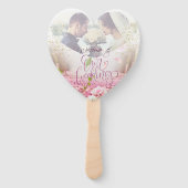 Set de abanicos para boda con flores y brillo fächer (Vorderseite)