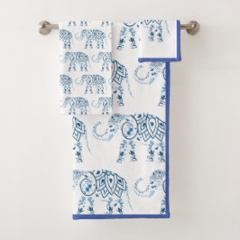 Set de toallas Elefante Mandala Azul