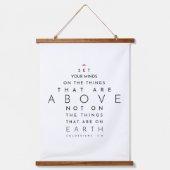 Set deine Gedanken über die Dinge oben, Kolossiste Wandteppich Mit Holzrahmen (Vorderseite)