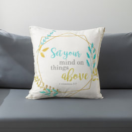 Set deine Gedanken über Dinge, die über der Christ Kissen