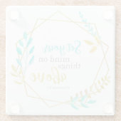 Set deine Gedanken über Dinge über dem Bibelverse- Glasuntersetzer (Rückseite)