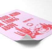 Set deine Gedanken über Dinge über Rosa und Rot Poster (Ecke)