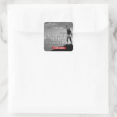 Set Deine Ziele hoch - Motivierend Quadratischer Aufkleber (Tasche)