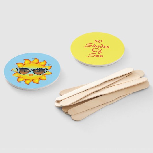 Set der blauen und gelben Emoji Sonnendruckfans au Fächer (Non-assembled)