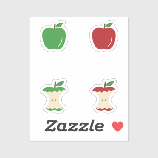 Set der Core-Stickers von Apple und Apple Aufkleber (Blatt)