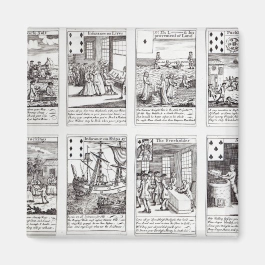 Set der Darstellung satirischer Karten Magnet (Vorne)