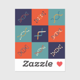 Set der DNA-Stammbiologie Aufkleber