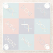 Set der DNA-Stammbiologie Glasuntersetzer (Rückseite)