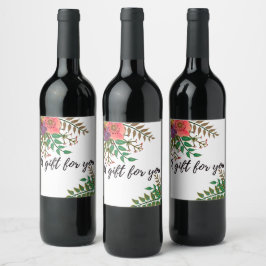 Set der Etiketts für die trinkt Nahrung blumen und Weinetikett