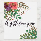 Set der Etiketts für die trinkt Nahrung blumen und Weinetikett (Einzelnes Label)