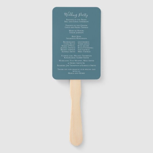 Set der Fans Fächer (Rückseite)