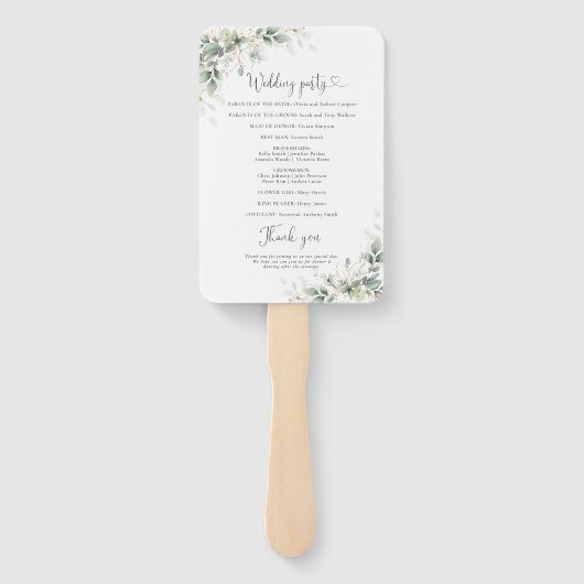 Set der Fans Fächer (Rückseite)