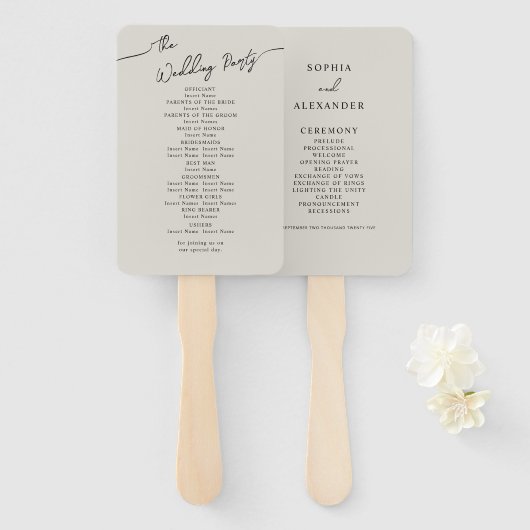 Set der Fans für Boho Wedding. Fächer (Vorne und Hinten)