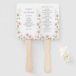 Set der Fans für eine Wildblume Hochzeit. Fächer