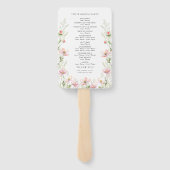 Set der Fans für eine Wildblume Hochzeit. Fächer (Rückseite)
