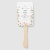 Set der Fans für eine Wildblume Hochzeit. Fächer (Vorderseite)