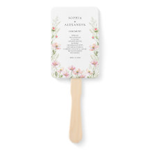 Set der Fans für eine Wildblume Hochzeit.