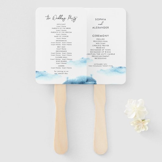Set der Fans für moderne Hochzeiten. Fächer (Vorne und Hinten)