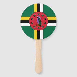 Set der Fans unter der Flagge von Dominica Fächer