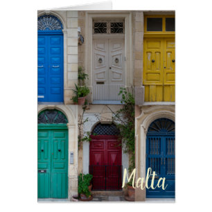 Set der farbenfrohen Haustüren in Malta