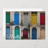 Set der farbenfrohen Haustüren in Malta (Vorne/Hinten)