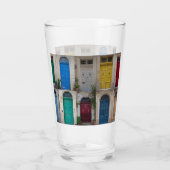 Set der farbenfrohen Haustüren in Malta Glas (Rückseite)