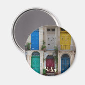 Set der farbenfrohen Haustüren in Malta Magnet (Vorderseite/Rückseite)