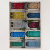 Set der farbenfrohen Haustüren in Malta Puzzle (Vertikal)