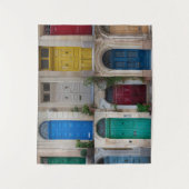 Set der farbenfrohen Haustüren in Malta Wandteppich (Vorderseite)