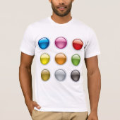 Set der Farbknöpfe Mens T - Shirt (Vorderseite)