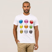 Set der Farbknöpfe Mens T - Shirt (Vorne ganz)