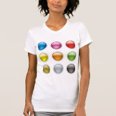 Set der Farbknöpfe T - Shirt Frauen (Vorderseite)