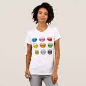 Set der Farbknöpfe T - Shirt Frauen (Vorne ganz)