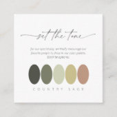 Set der Farbpalette der Tonlandseiten mit der Farb Begleitkarte (Vorderseite)