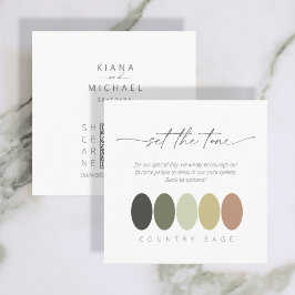 Set der Farbpalette der Tonlandseiten mit der Farb Begleitkarte