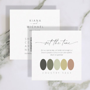 Set der Farbpalette der Tonlandseiten mit der Farb Begleitkarte