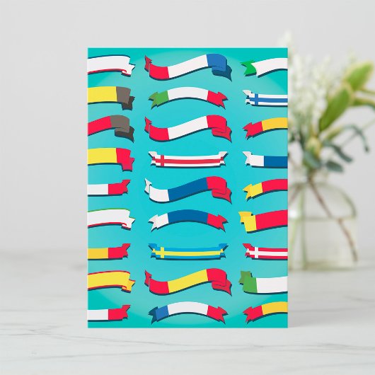 Set der Flaggeneinladungen Einladung