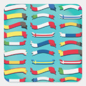 Set der Flags-Aufkleber Quadratischer Aufkleber (Vorderseite)