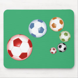 Set der Fußballbälle Mousepad