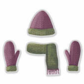 Set der gegossenen Teile aus Wolle Aufkleber (Vorderseite)