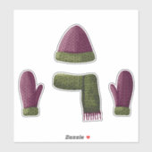 Set der gegossenen Teile aus Wolle Aufkleber (Blatt)