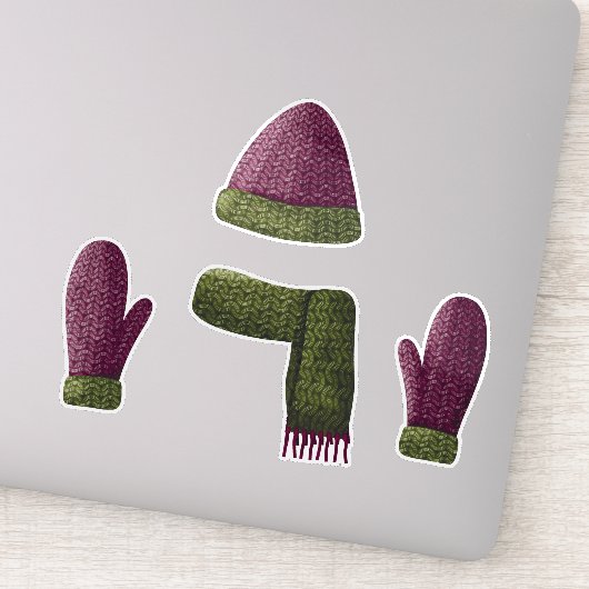 Set der gegossenen Teile aus Wolle Aufkleber (Detail)