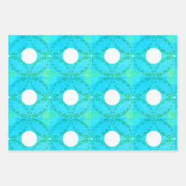 Set der Geschenkpackung mit 3 Geschenkpapier Set