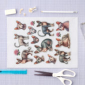 Set der haarlosen Sphynxkatzen Seidenpapier (Handwerk)