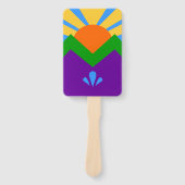 Set der Handventilatoren mit der Flagge von Manito Fächer (Vorderseite)