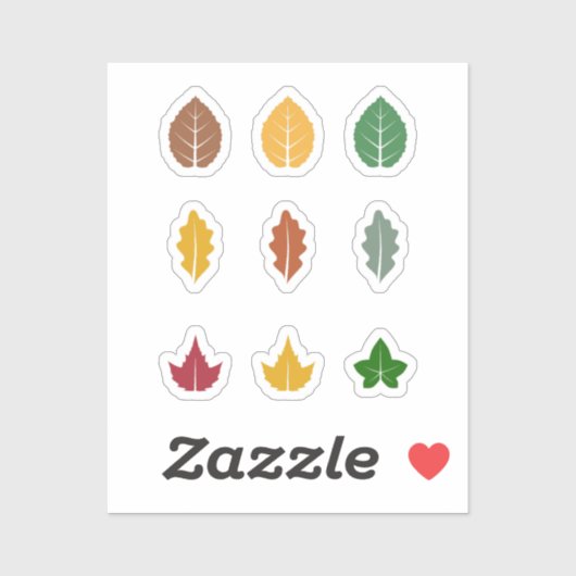Set der Herbstlaub Aufkleber (Blatt)